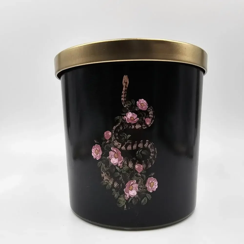 2 Wick Candle Fresh/Clean Scent Glass Halloween‎ Candle Gothic